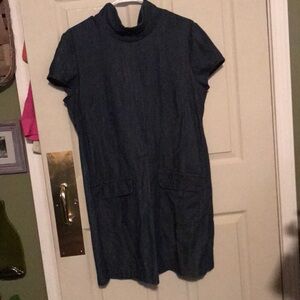 Women's Blue Jean Short Sleeve Dress